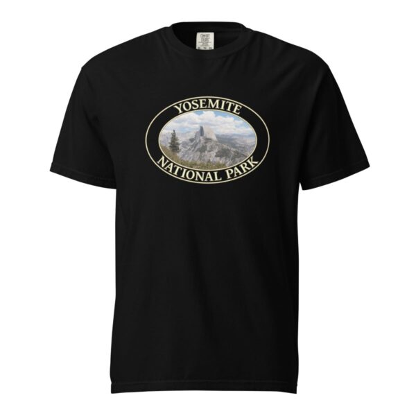 Yosemite National Park T-Shirt - Half Dome Graphic on Comfort Colors Heavyweight (Front Print, Transparent Graphic) - Image 3