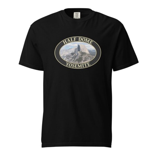 Yosemite National Park T-Shirt - Half Dome Graphic on Comfort Colors Heavyweight (Front Print, Black Graphic) - Image 3