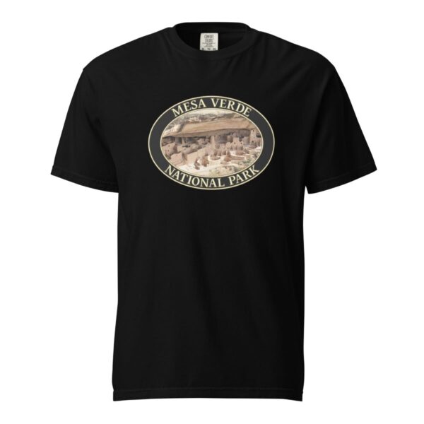 Mesa Verde National Park T-Shirt - Cliff Palace Graphic on Comfort Colors Heavyweight (Front print, black graphic) - Image 3