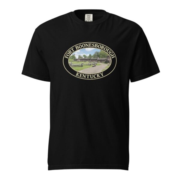 Fort Boonesborough Kentucky T-Shirt - Historic Site Graphic on Comfort Colors Heavyweight (Front print, transparent graphic) - Image 3