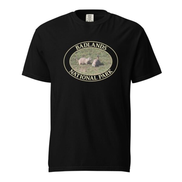 Prairie Dog Couple at Badlands National Park T-Shirt - Wildlife Graphic on Comfort Colors Heavyweight (Front print, transparent graphic) - Image 3