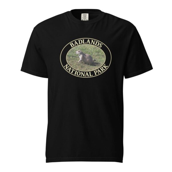 Prairie Dog at Badlands National Park T-Shirt - Wildlife Graphic on Comfort Colors Heavyweight (Front print, transparent graphic) - Image 3