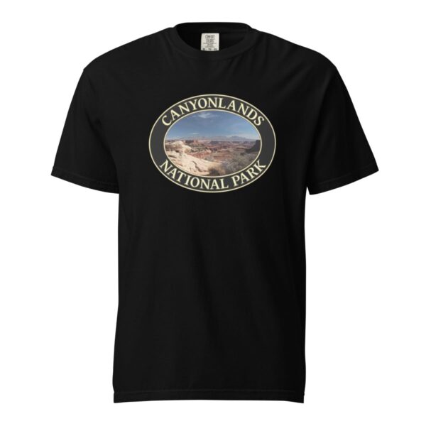 Canyonlands National Park T-Shirt – Scenic Moab Landscape Comfort Colors Heavyweight Tee (Front print, black graphic) - Image 3