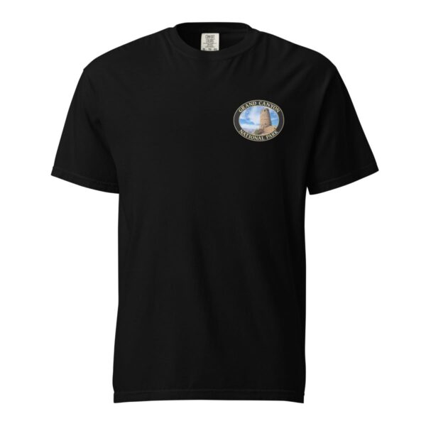 Grand Canyon National Park T-Shirt - Watchtower Graphic on Comfort Colors Heavyweight (Back Print, Black Graphic) - Image 3