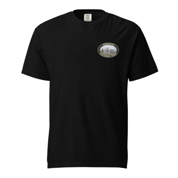 Yosemite National Park T-Shirt - Half Dome Graphic on Comfort Colors Heavyweight (Back print, Black graphic) - Image 3