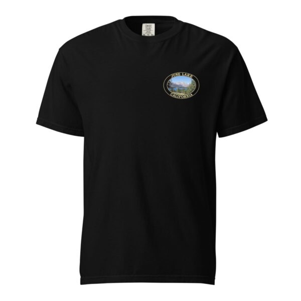 June Lake California T-Shirt - Scenic Graphic on Comfort Colors Heavyweight (Back print, transparent graphic) - Image 3