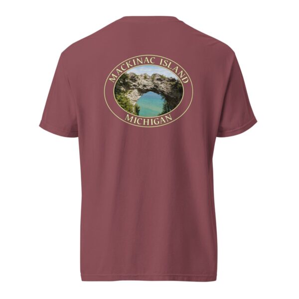 Mackinac Island T-Shirt - Arch Rock Graphic on Comfort Colors Heavyweight (Back print, transparent graphic) - Image 5