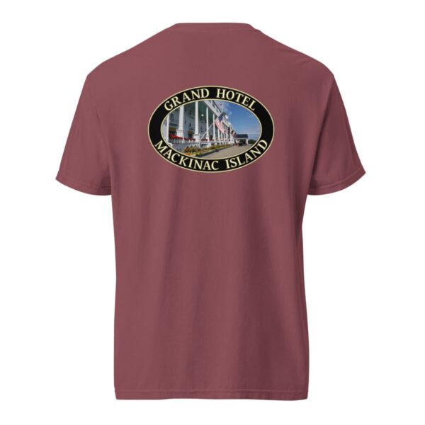 Mackinac Island T-Shirt - Grand Hotel Graphic on Comfort Colors Heavyweight (Back print, black graphic) - Image 5