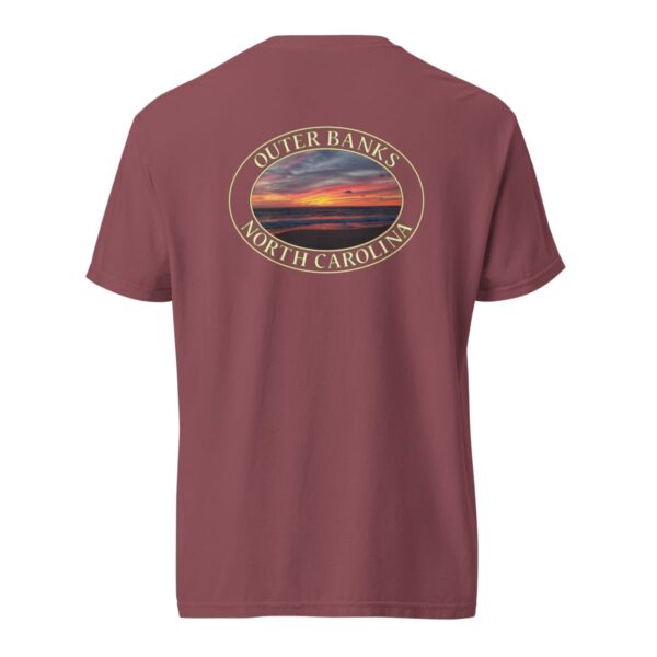 Outer Banks T-Shirt - Kitty Hawk Sunrise Graphic on Comfort Colors Heavyweight (Back print, transparent graphic) - Image 5