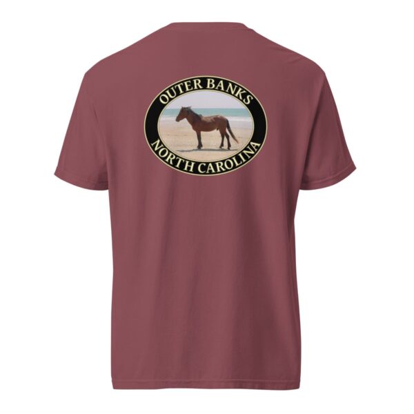 Outer Banks T-Shirt - Wild Horses Graphic on Comfort Colors Heavyweight (Back print, black graphic) - Image 5