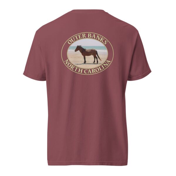 Outer Banks T-Shirt - Wild Horses Graphic on Comfort Colors Heavyweight (Back print, transparent graphic) - Image 5