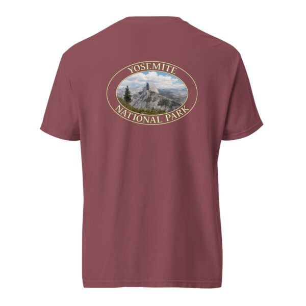 Yosemite National Park T-Shirt - Half Dome Graphic on Comfort Colors Heavyweight (Back print, Transparent graphic) - Image 5