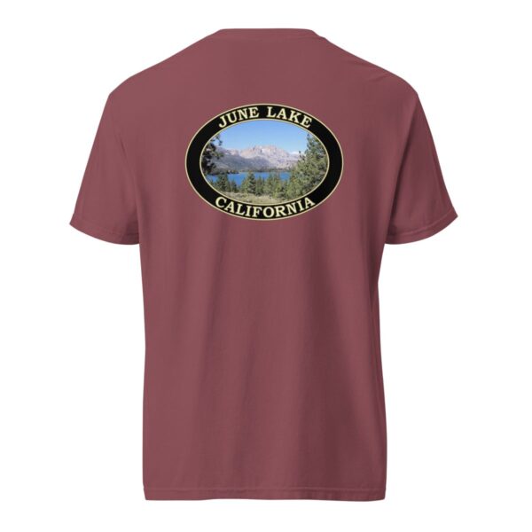 June Lake California T-Shirt - Scenic Graphic on Comfort Colors Heavyweight (Back print, black graphic) - Image 5