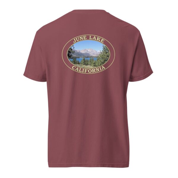 June Lake California T-Shirt - Scenic Graphic on Comfort Colors Heavyweight (Back print, transparent graphic) - Image 5