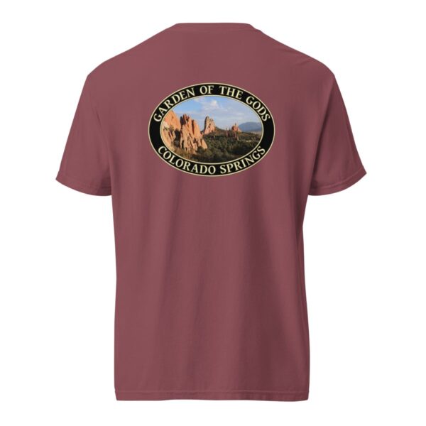 Garden of the Gods T-Shirt - Colorado Springs Graphic on Comfort Colors Heavyweight (Back print, black graphic) - Image 5