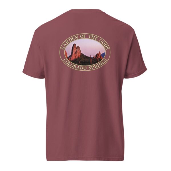 Garden of the Gods T-Shirt - Sunset Colorado Springs Graphic on Comfort Colors Heavyweight (Back print, transparent graphic) - Image 5