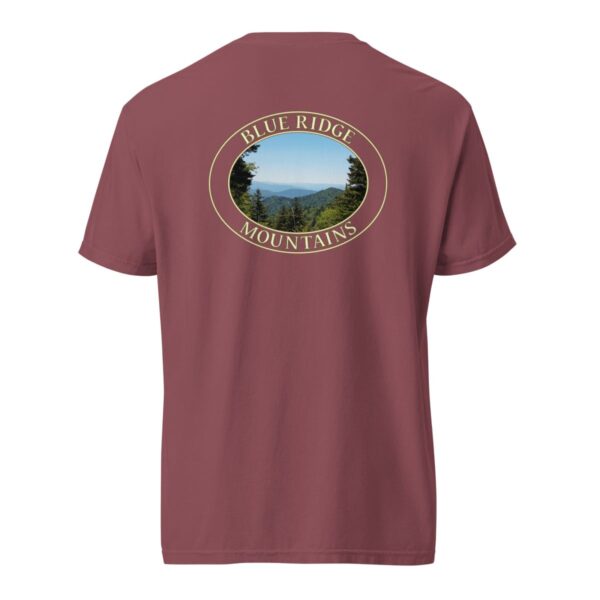 Blue Ridge Mountains T-Shirt - North Carolina Scenic View Graphic on Comfort Colors Heavyweight (Back print, transparent graphic) - Image 5