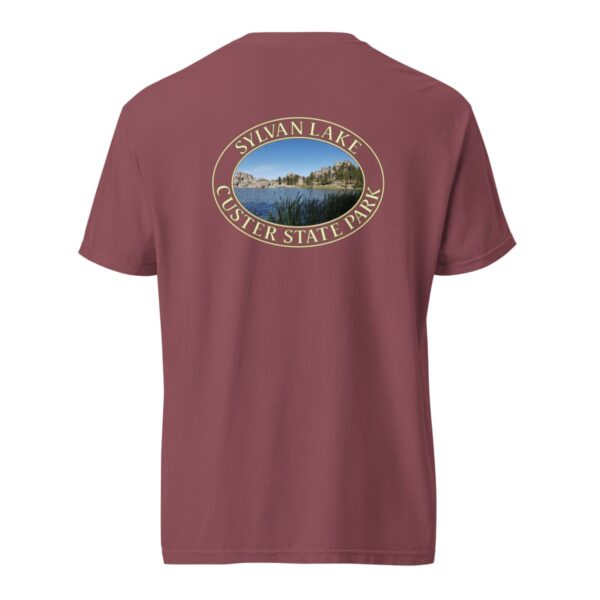 Sylvan Lake at Custer State Park T-Shirt - Scenic Landscape on Comfort Colors Heavyweight Tee (Back print, transparent graphic) - Image 5