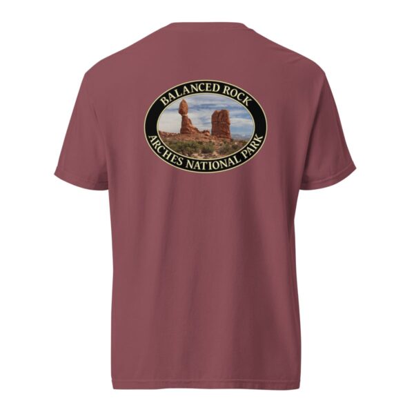 Balanced Rock T-Shirt – Arches National Park Scenic Comfort Colors Heavyweight Tee (Back print, black graphic) - Image 5