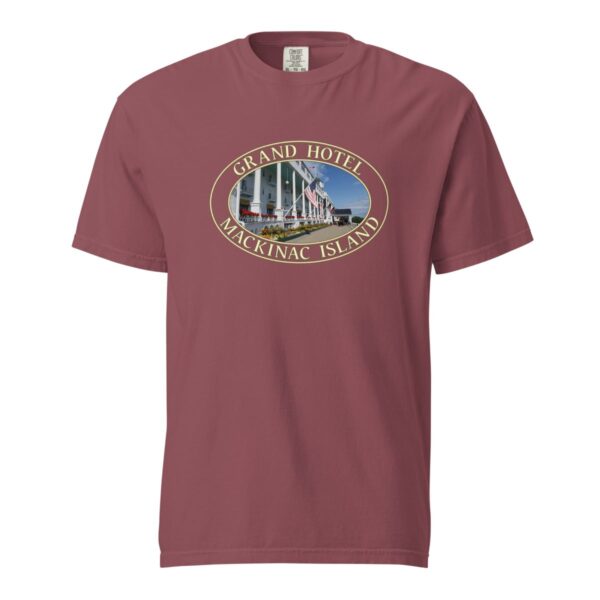 Mackinac Island T-Shirt - Grand Hotel Graphic on Comfort Colors Heavyweight (Front print, transparent graphic) - Image 4