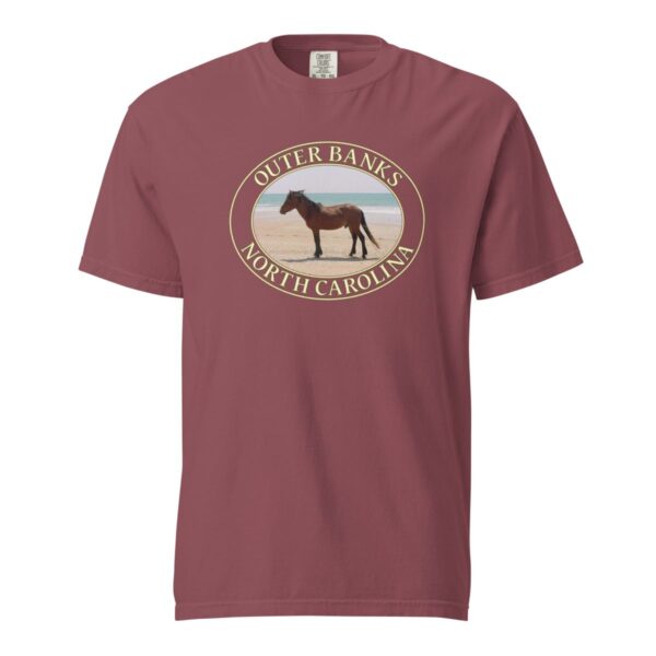 Outer Banks T-Shirt - Wild Horses Graphic on Comfort Colors Heavyweight (Front print, transparent graphic) - Image 4