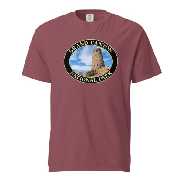 Grand Canyon National Park T-Shirt - Watchtower Graphic on Comfort Colors Heavyweight (Front Print, Black Graphic) - Image 4