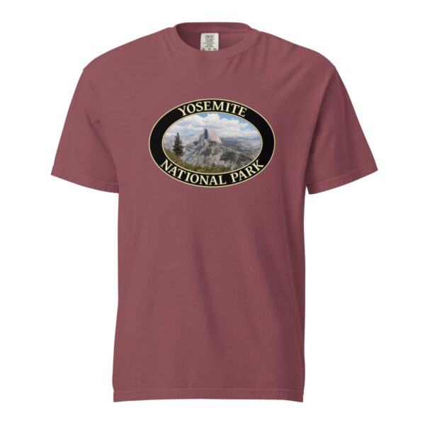 Yosemite National Park T-Shirt - Half Dome Graphic on Comfort Colors Heavyweight (Front Print, Black Graphic) - Image 4