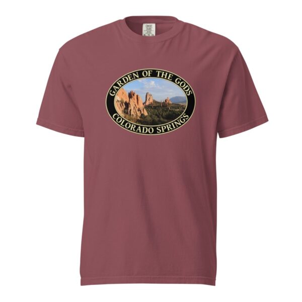 Garden of the Gods T-Shirt - Colorado Springs Graphic on Comfort Colors Heavyweight (Front print, black graphic) - Image 4