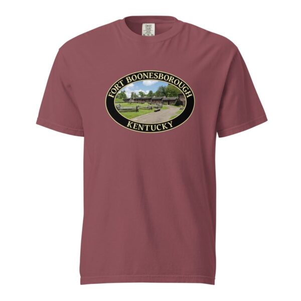 Fort Boonesborough Kentucky T-Shirt - Historic Site Graphic on Comfort Colors Heavyweight (Front print, black graphic) - Image 4