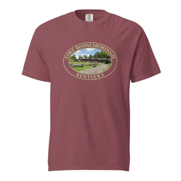 Fort Boonesborough Kentucky T-Shirt - Historic Site Graphic on Comfort Colors Heavyweight (Front print, transparent graphic) - Image 4