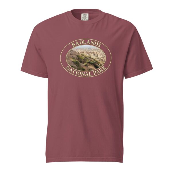 Big Horn Sheep at Badlands National Park T-Shirt - Scenic Graphic on Comfort Colors Heavyweight (Front print, transparent graphic) - Image 4