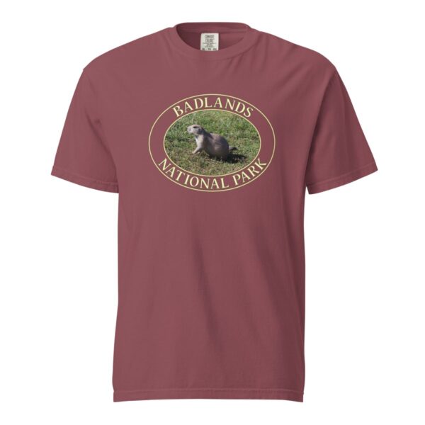 Prairie Dog at Badlands National Park T-Shirt - Wildlife Graphic on Comfort Colors Heavyweight (Front print, transparent graphic) - Image 4