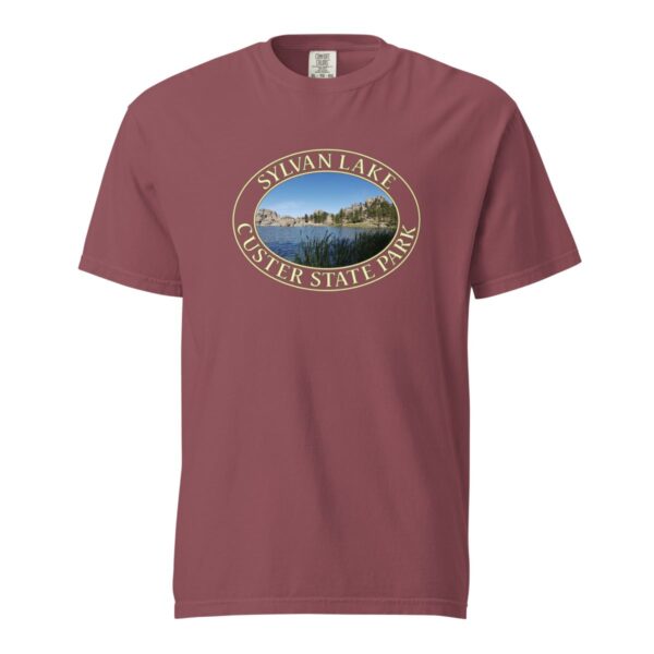 Sylvan Lake at Custer State Park T-Shirt - Scenic Landscape on Comfort Colors Heavyweight Tee (Front print, transparent graphic) - Image 4