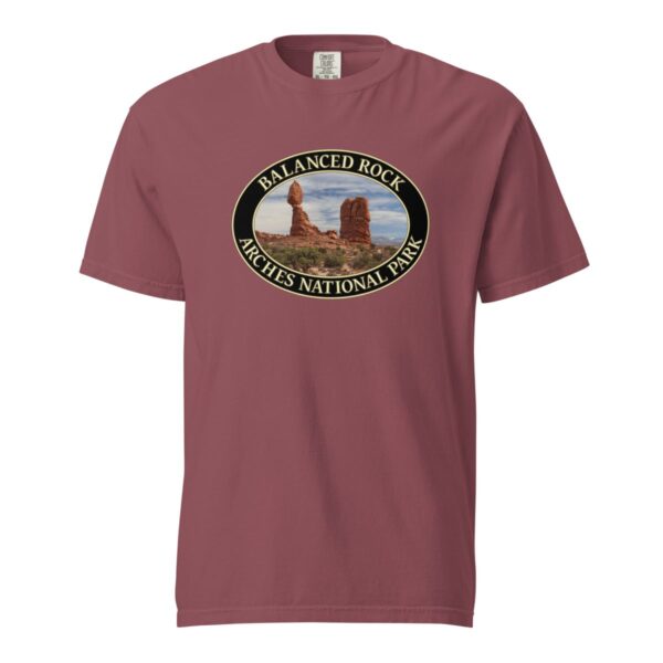 Balanced Rock T-Shirt – Arches National Park Scenic Comfort Colors Heavyweight Tee (Front print, black graphic) - Image 4