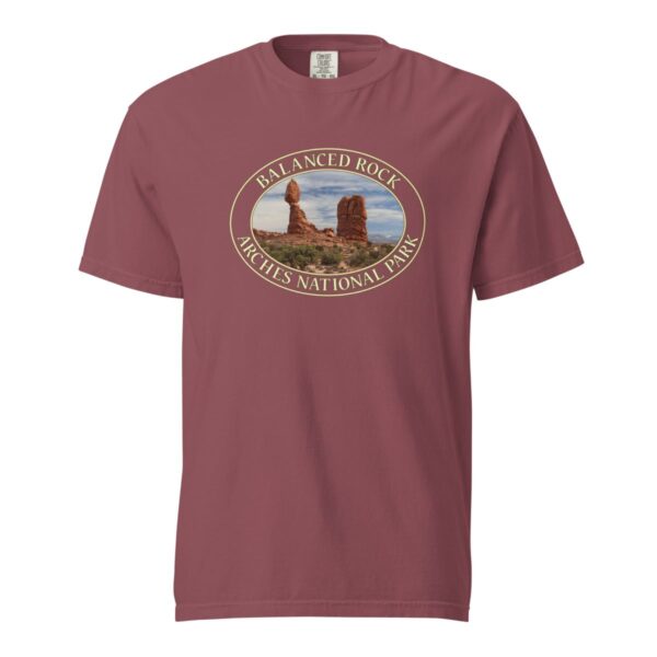 Balanced Rock T-Shirt – Arches National Park Scenic Comfort Colors Heavyweight Tee (Front print, transparent graphic) - Image 4