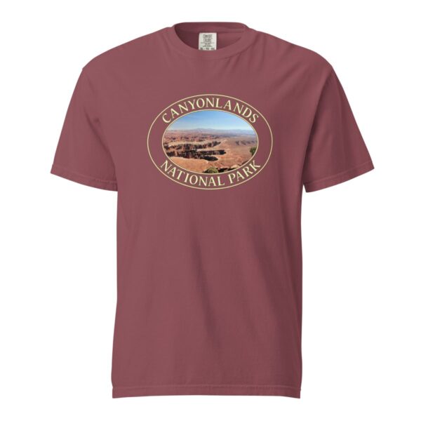 Grand View Point Canyonlands National Park T-Shirt – Scenic Desert Vista Comfort Colors Tee (Front print, transparent graphic) - Image 4