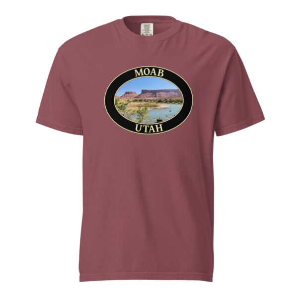 Colorado River Moab Utah T-Shirt – Scenic Desert River Comfort Colors Heavyweight Tee (Front print, black graphic) - Image 4