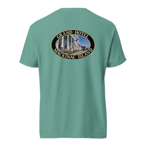 Mackinac Island T-Shirt - Grand Hotel Graphic on Comfort Colors Heavyweight (Back print, black graphic) - Image 6