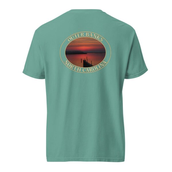 Outer Banks T-Shirt - Albemarle Sound Sunset Graphic on Comfort Colors Heavyweight (Back print, transparent graphic) - Image 6