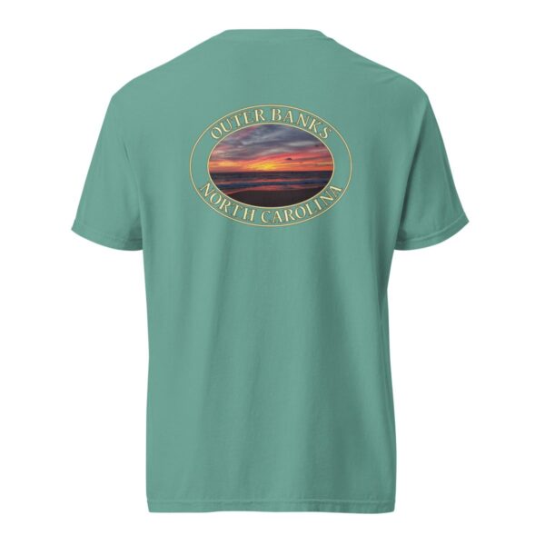 Outer Banks T-Shirt - Kitty Hawk Sunrise Graphic on Comfort Colors Heavyweight (Back print, transparent graphic) - Image 6