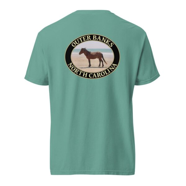 Outer Banks T-Shirt - Wild Horses Graphic on Comfort Colors Heavyweight (Back print, black graphic) - Image 6