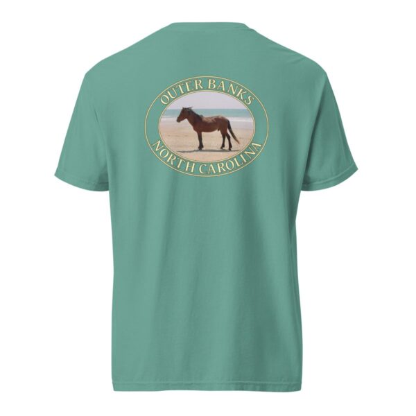 Outer Banks T-Shirt - Wild Horses Graphic on Comfort Colors Heavyweight (Back print, transparent graphic) - Image 6