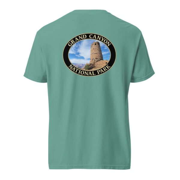 Grand Canyon National Park T-Shirt - Watchtower Graphic on Comfort Colors Heavyweight (Back Print, Black Graphic) - Image 6