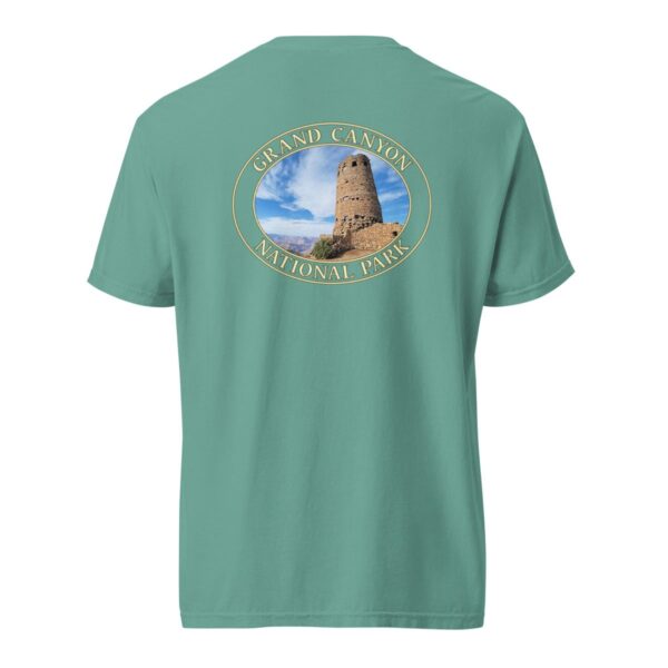 Grand Canyon National Park T-Shirt - Watchtower Graphic on Comfort Colors Heavyweight (Back Print, Transparent Graphic) - Image 6