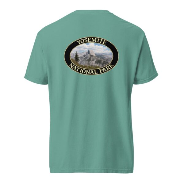 Yosemite National Park T-Shirt - Half Dome Graphic on Comfort Colors Heavyweight (Back print, Black graphic) - Image 6