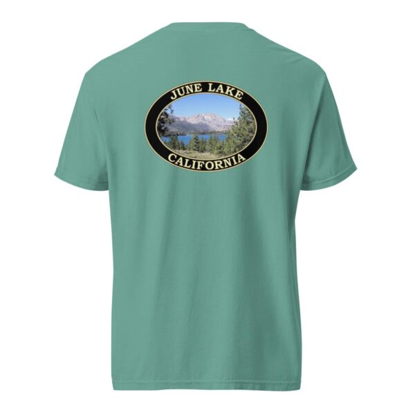 June Lake California T-Shirt - Scenic Graphic on Comfort Colors Heavyweight (Back print, black graphic) - Image 6