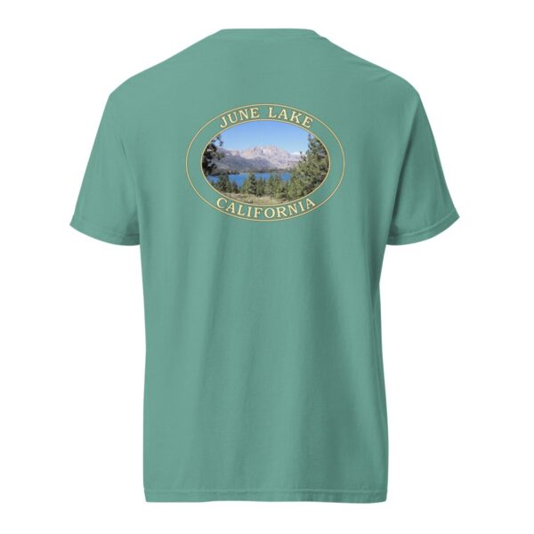 June Lake California T-Shirt - Scenic Graphic on Comfort Colors Heavyweight (Back print, transparent graphic) - Image 6