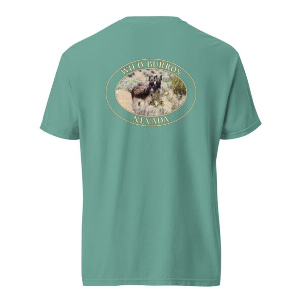 Wild Burros Nevada T-Shirt - Desert Wildlife Graphic on Comfort Colors Heavyweight (Back print, transparent graphic) - Image 6