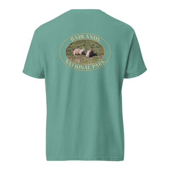 Prairie Dog Couple at Badlands National Park T-Shirt - Wildlife Graphic on Comfort Colors Heavyweight (Back print, transparent graphic) - Image 6