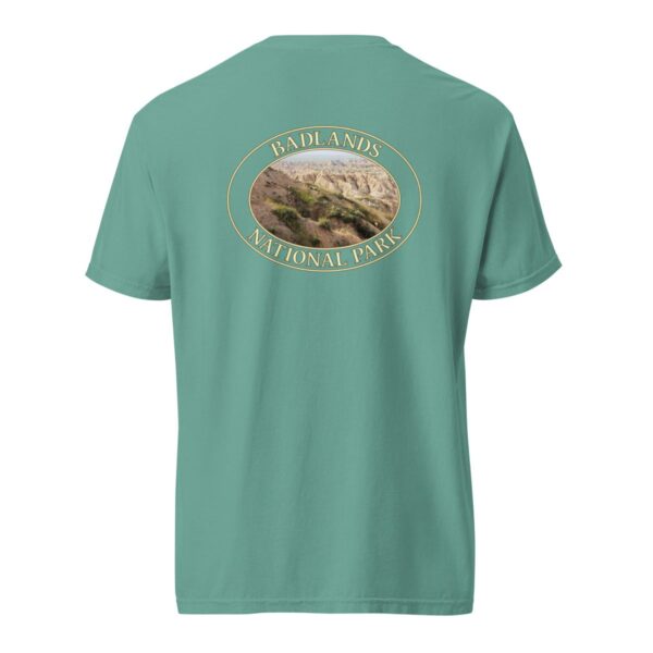 Big Horn Sheep at Badlands National Park T-Shirt - Scenic Graphic on Comfort Colors Heavyweight (Back print, transparent graphic) - Image 6